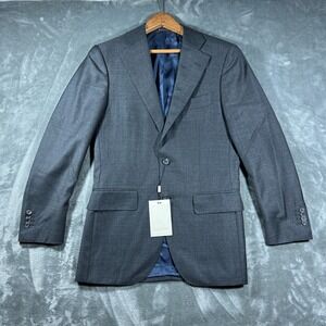SUITSUPPLY Jacket Mens US 34R Gray Lazio VBC Wool Young Mens Italy NEW Wedding